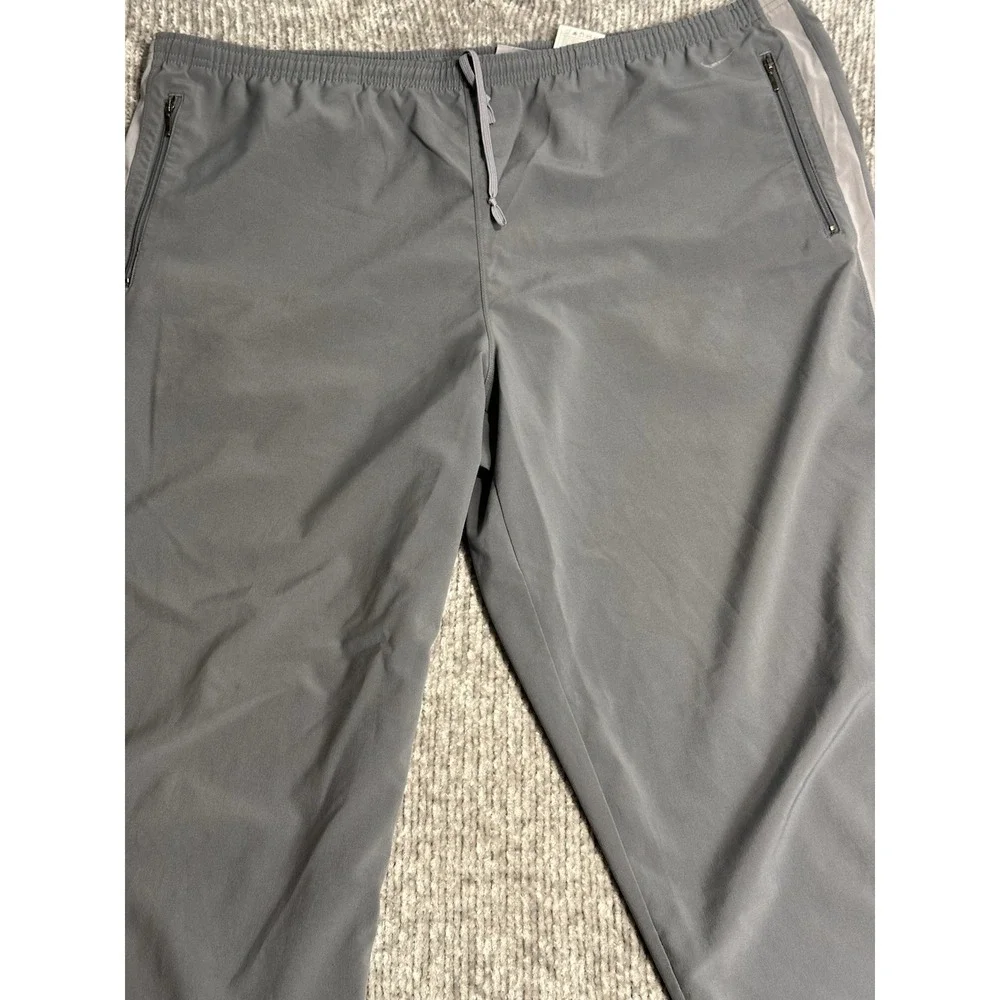 Nike Track Pants Mens XL Gray Zip Pocket Athletic Jogger Training Y2K